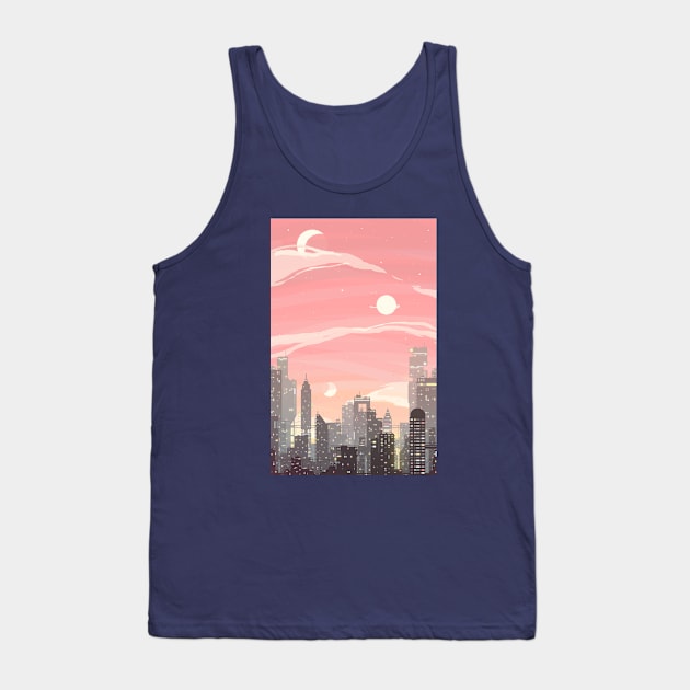 Peach sunrise Tank Top by CommanderBoxers